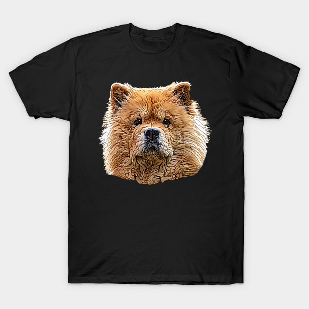 Chow Chow Face T-Shirt by DoggyStyles